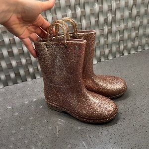 Rain boots sparkling size 12